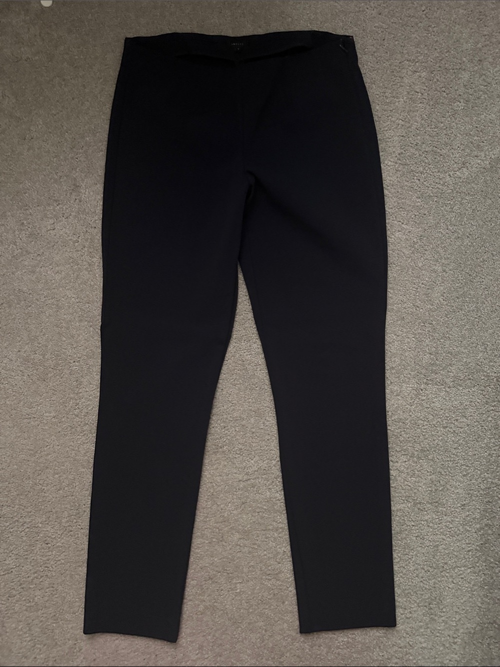 Theory Black Ponte Slim Ankle Pants